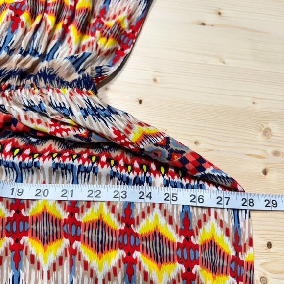 Easel Dress Womens S Orange Tiered Maxi Length Ruffle Neck Adjustable Straps - Picture 12 of 15